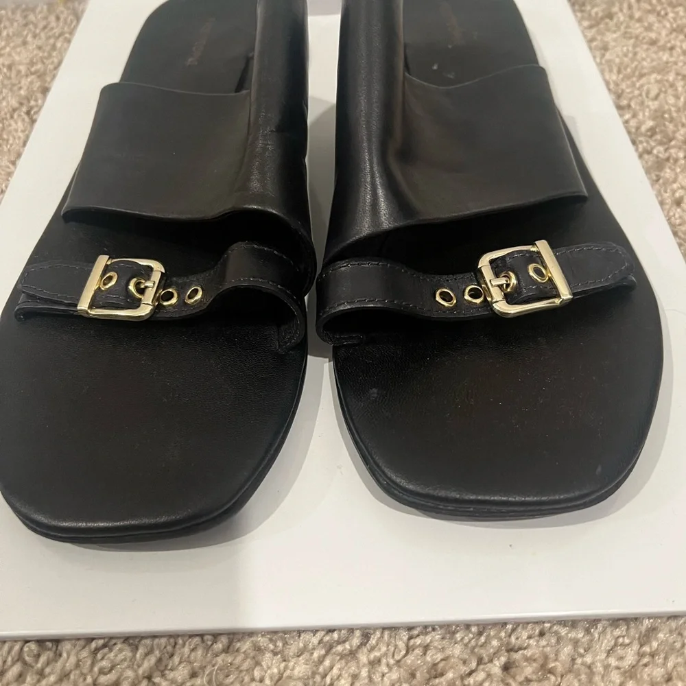 Free People Mila Minimal Flat Sandals Size 10 - Picture 2 of 4
